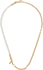 Emanuele Bicocchi SSENSE Exclusive Gold Pearl Necklace