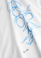 Percival Olive Branch Logo Cotton T-shirt White