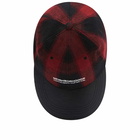 Neighborhood Men's Buffalo Check Dad Cap in Red