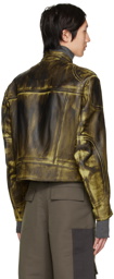 Acne Studios Yellow Lawondo Moto Leather Jacket
