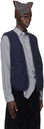 Perks and Mini Navy & Off-White Penchant Reversible Puffer Vest