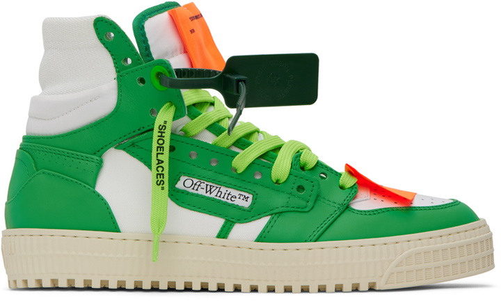 Photo: Off-White Green & White 3.0 Off Court Sneakers