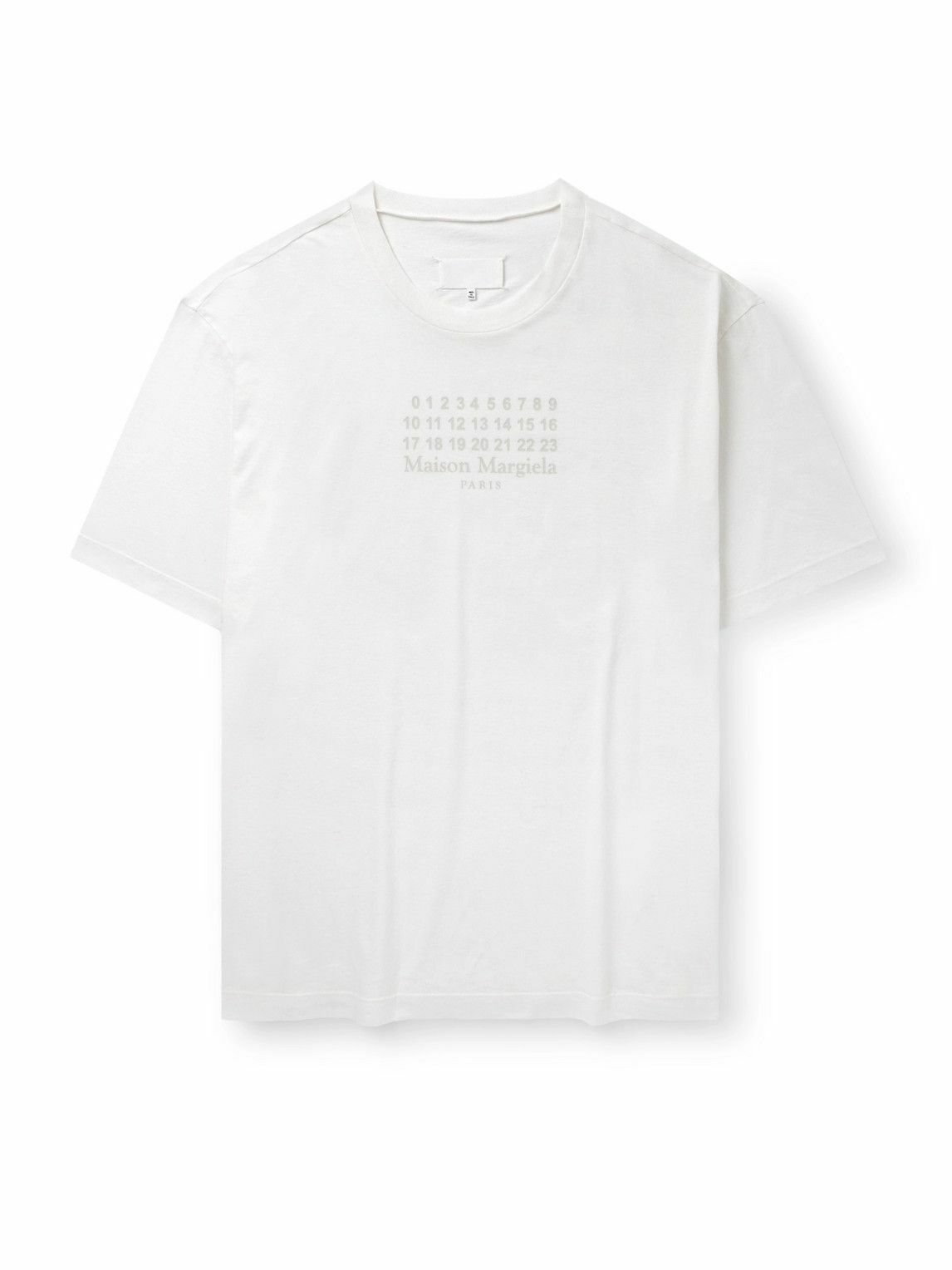 masa300509様 Maison Margiela Men's Number Logo Mock Neck Long Sleeve T