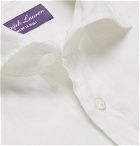 Ralph Lauren Purple Label - Aston Cutaway-Collar Slub Linen Shirt - White