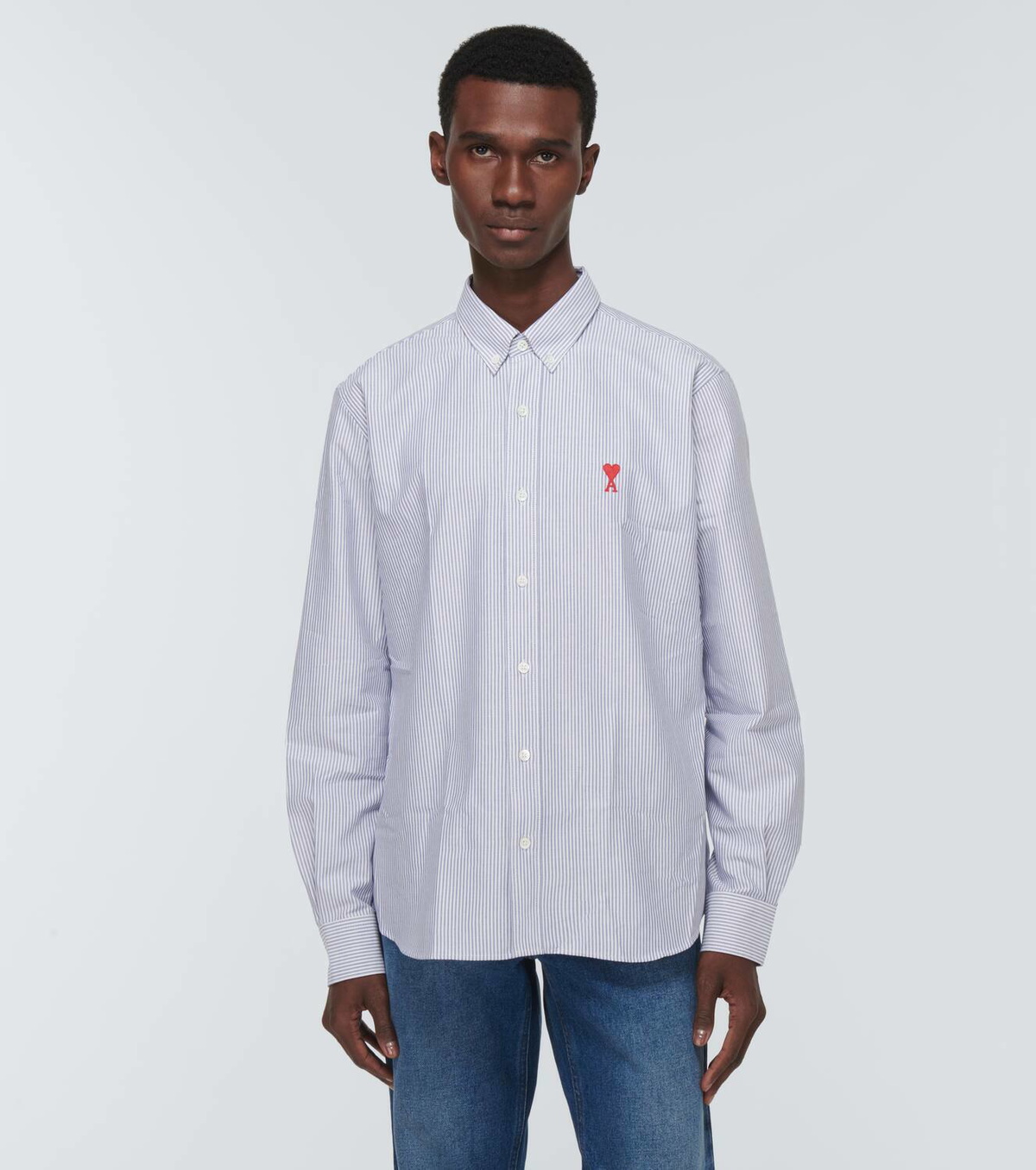 Ami Paris Ami de Coeur striped shirt AMI