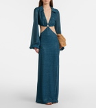 Oséree Lumière cutout ring-detail maxi dress
