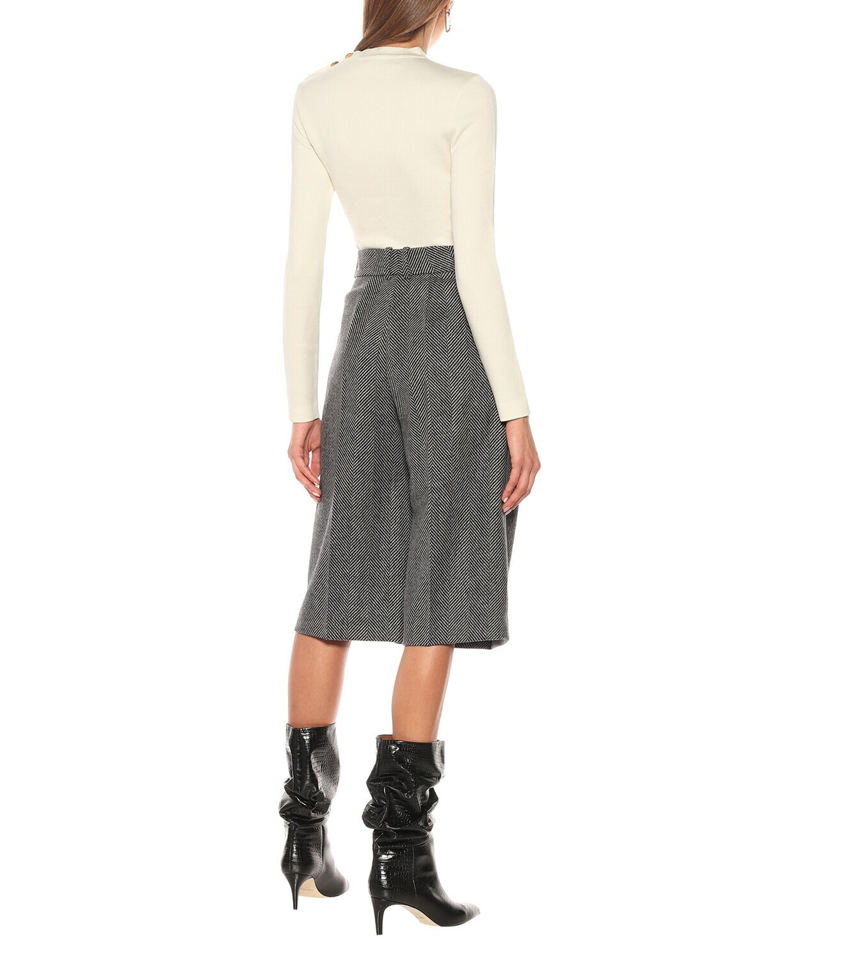 Alexandre Vauthier - Wool herringbone culottes