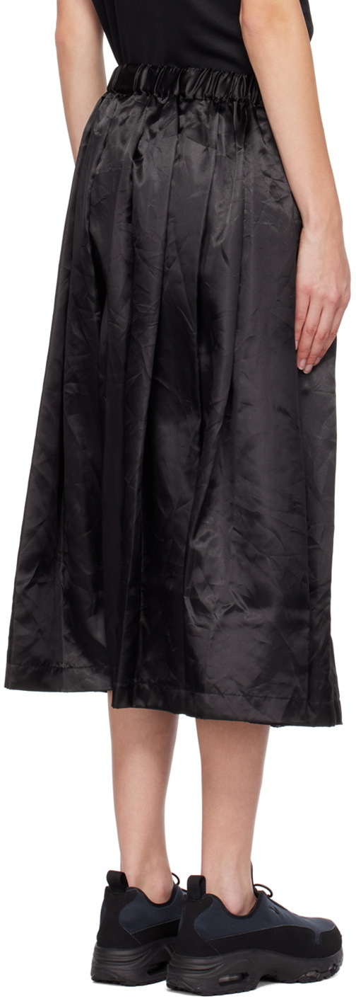 Black Comme des Garçons Black 'True Heart Strong Mind' Midi Skirt