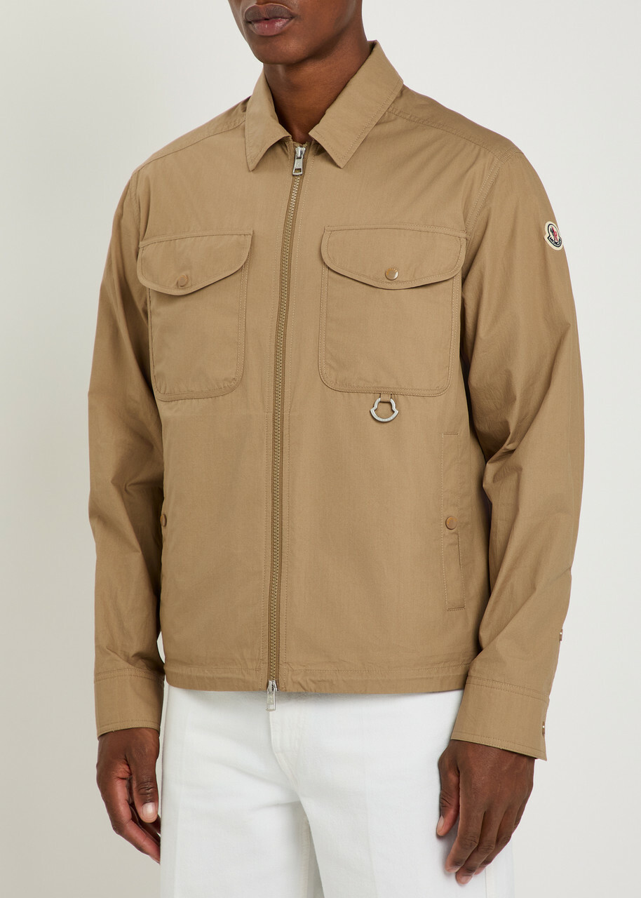 Moncler Cotton-poplin Overshirt Tan