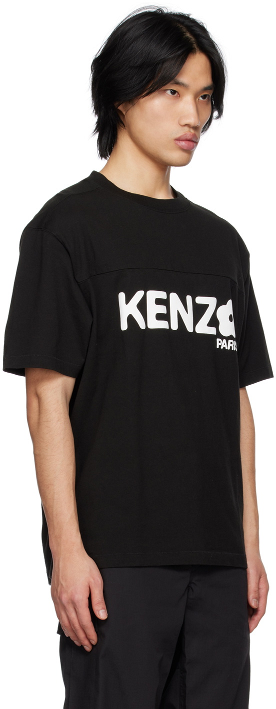 ★韓国の人気★【KENZO】★Kenzo Paris T-Shirt Blac.k★ KENZO PARIS - Boke Flower Loose Cotton T-shirt Kenzo