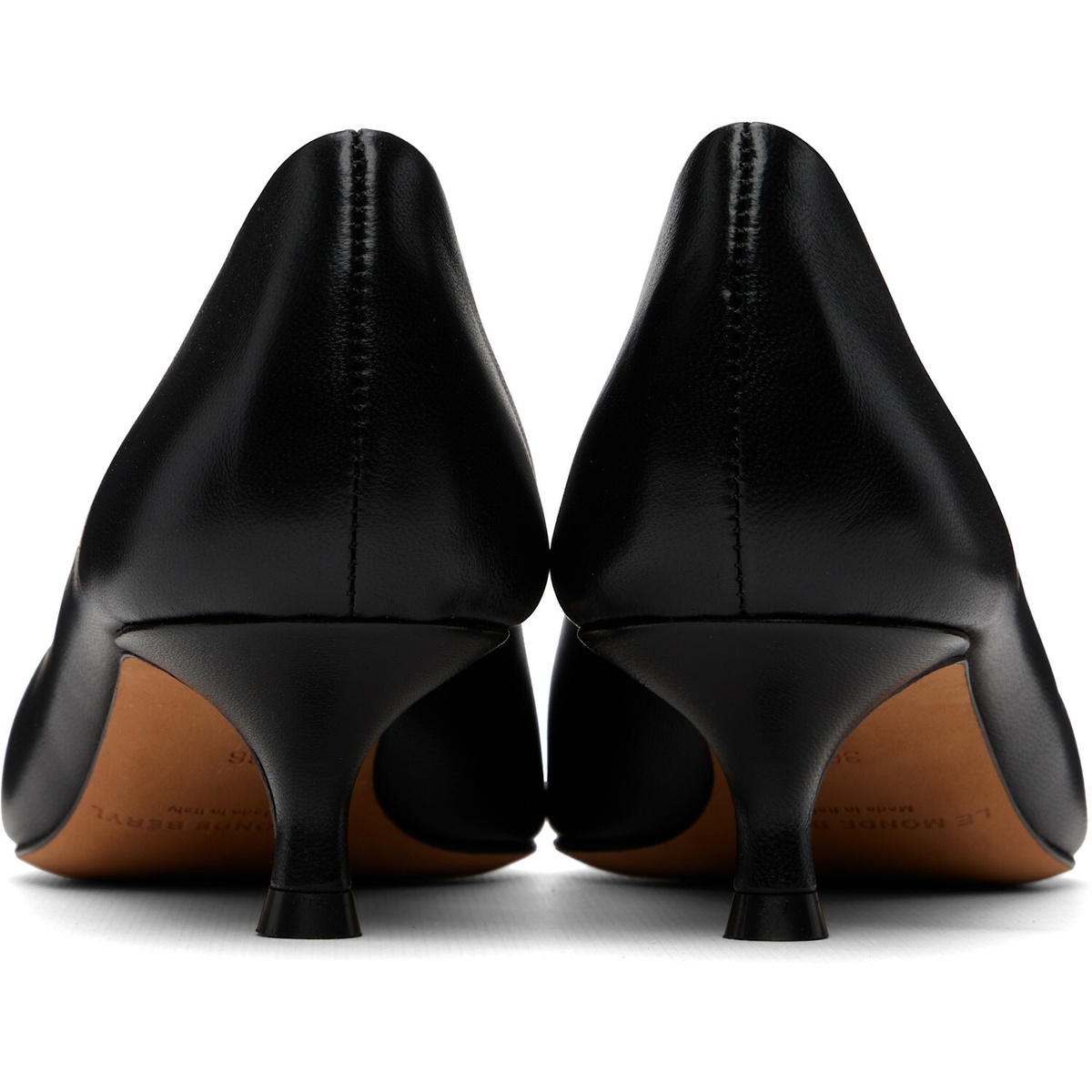 Le Monde Beryl Black Babouche Kitten Heels