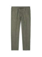 Loro Piana - Slim-Fit Linen Drawstring Trousers - Green