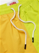 Solid & Striped - The Classic Straight-Leg Mid-Length Colour-Block Swim Shorts - Yellow