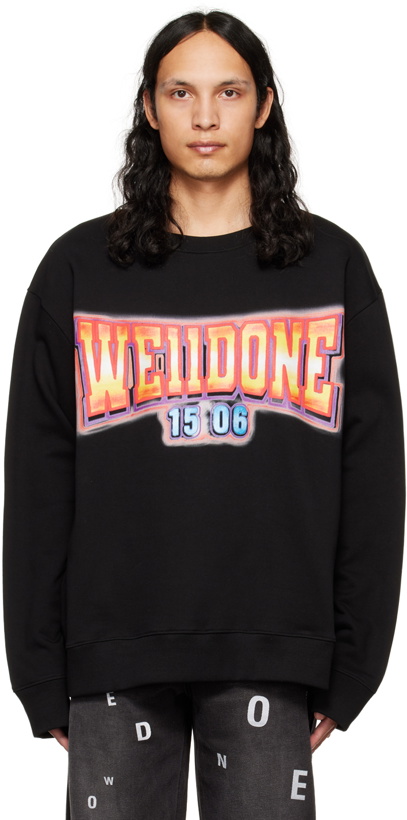 Photo: We11done Black Print Sweatshirt