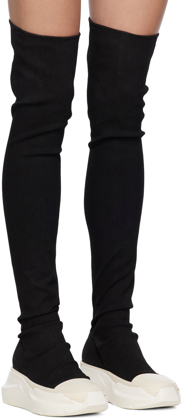 Rick Owens DRKSHDW Black Abstract Stocking Boots Rick Owens