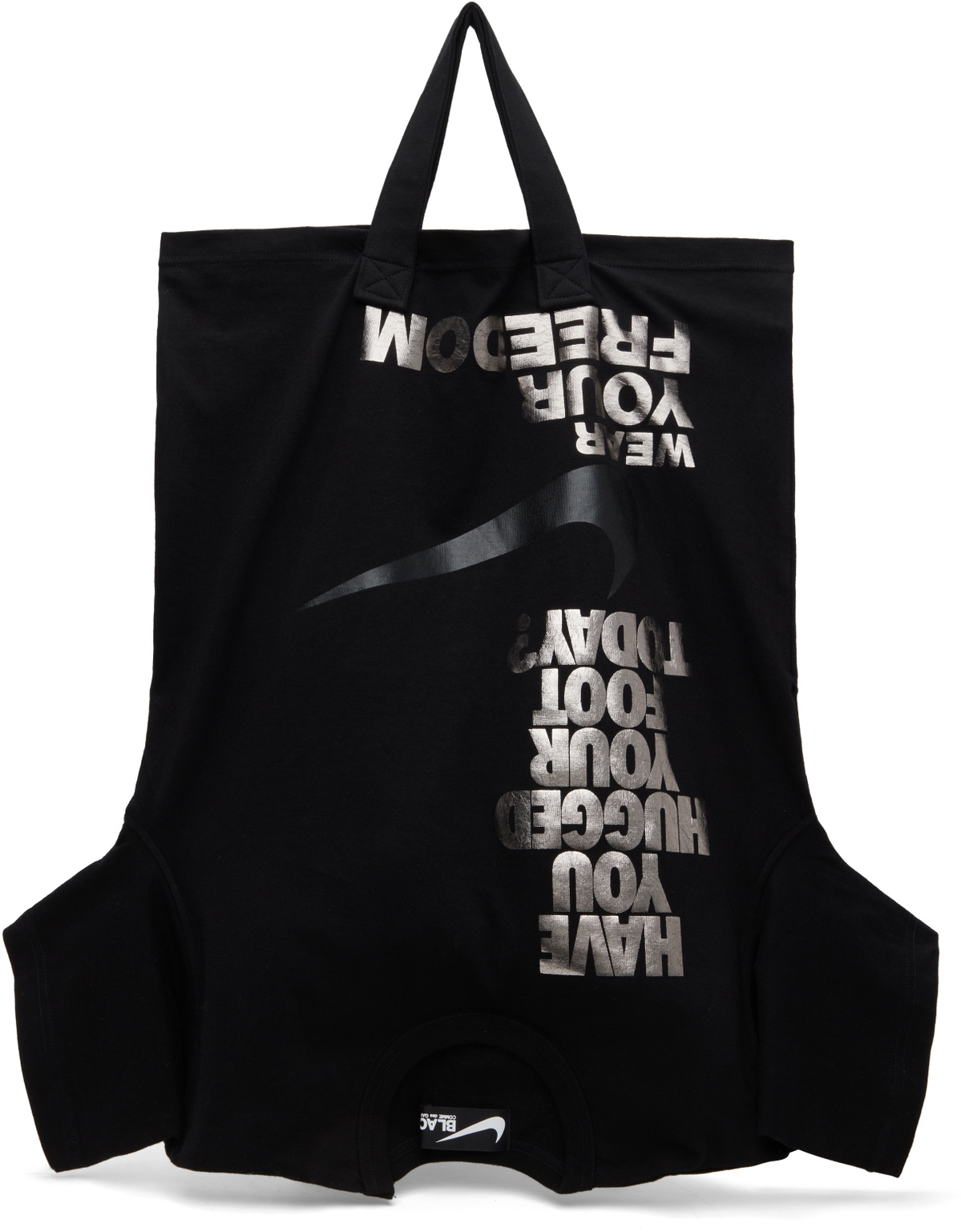 Black Comme des Garçons Black Nike Edition Cotton Jersey Print Tote