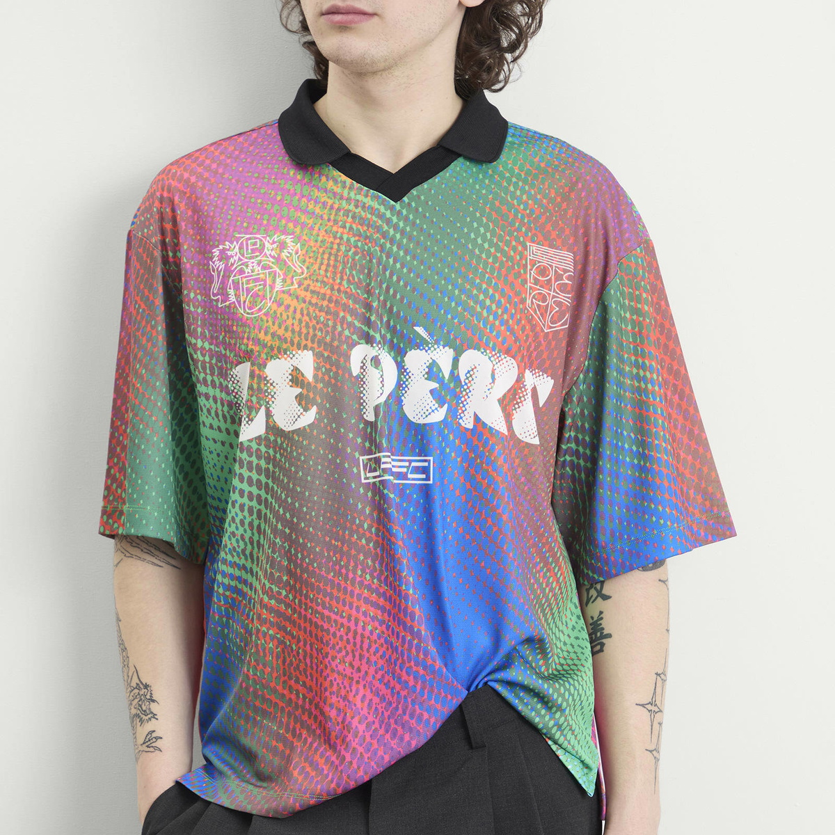 Le Père Men's Sports Jersey in Rainbow Dot