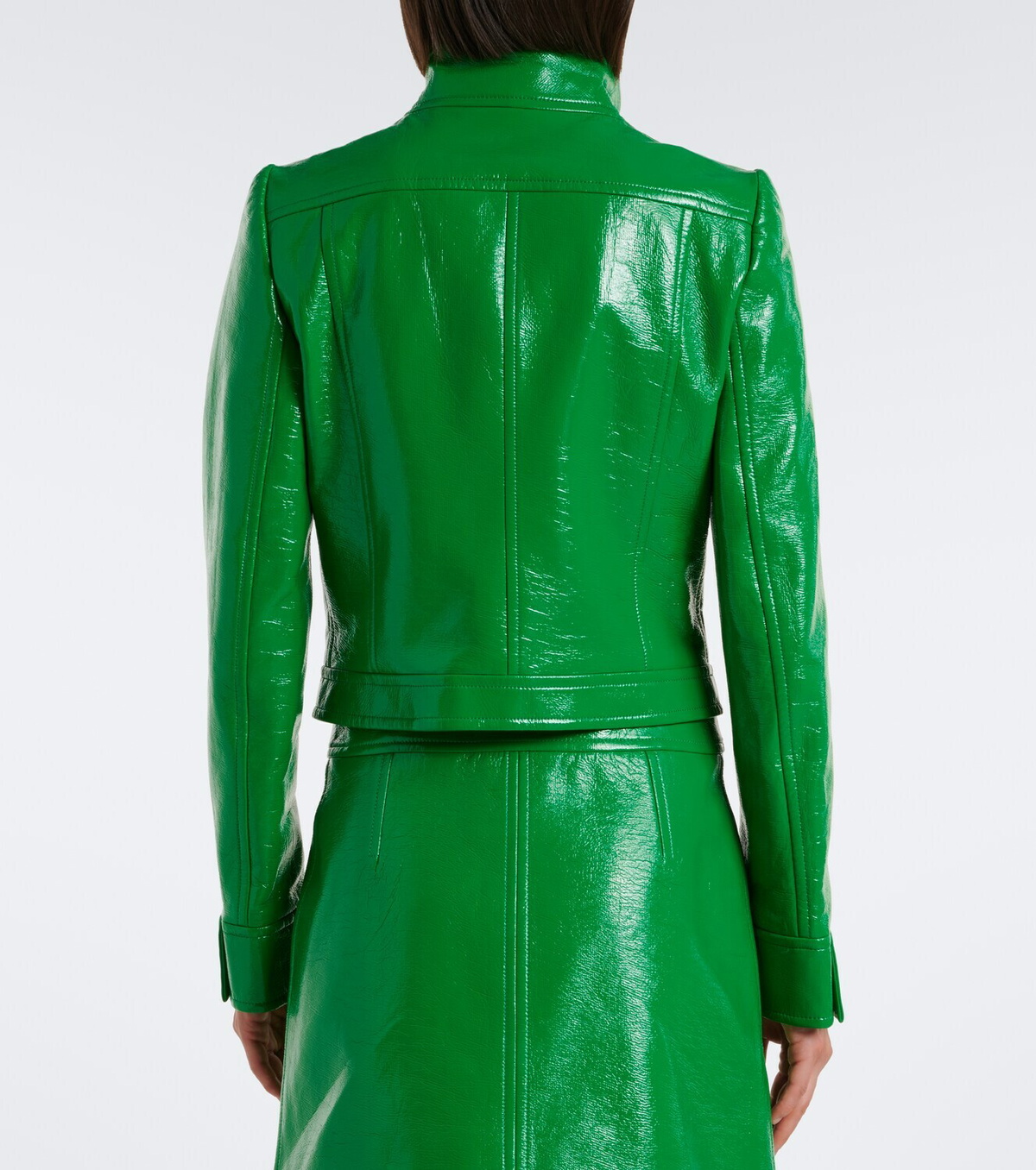 Courrèges Logo vinyl cropped jacket