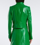 Courrèges Logo vinyl cropped jacket