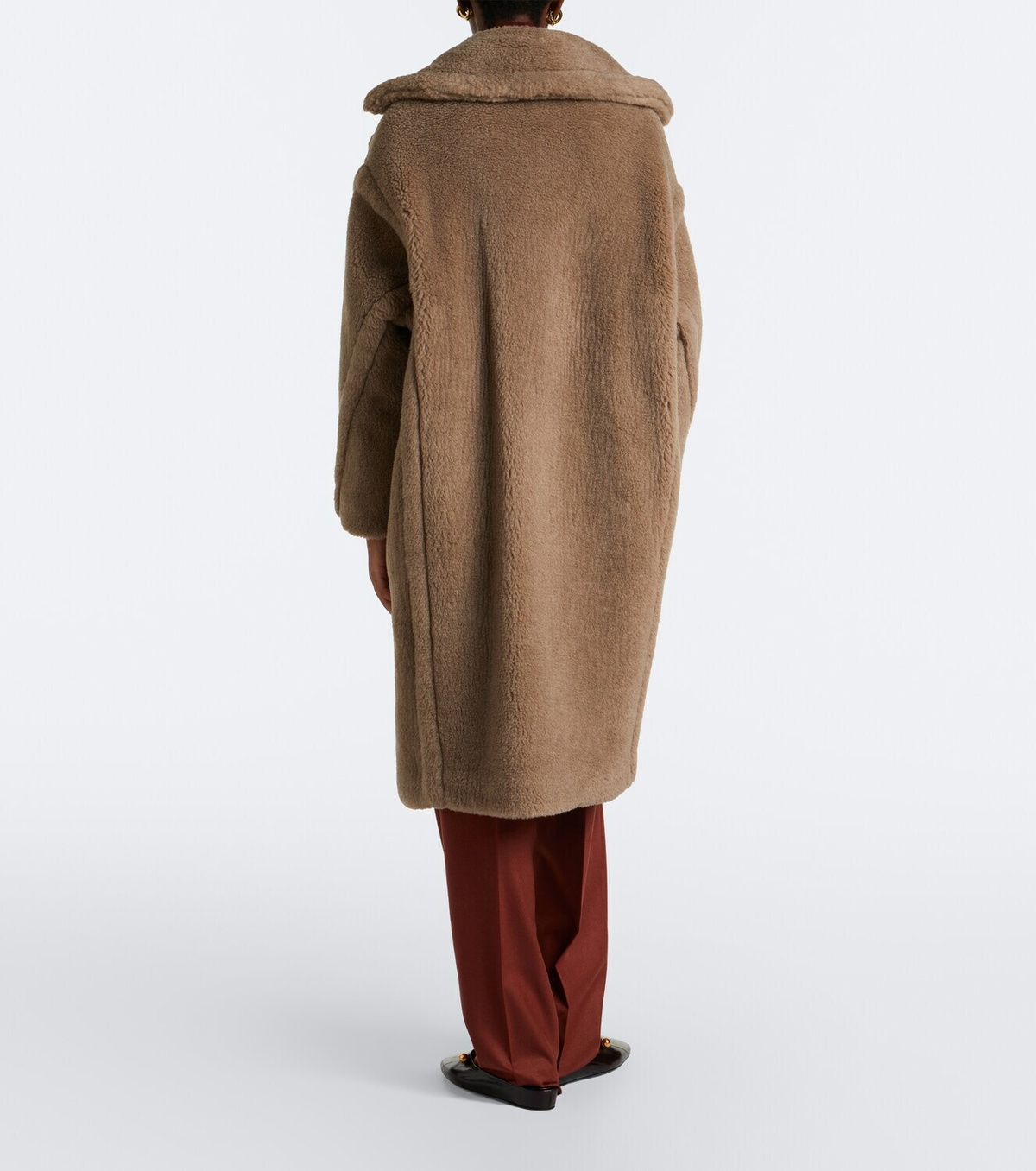 Max Mara Teddy Bear Icon cashmere and silk coat