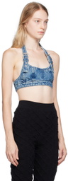 AMBUSH Blue Halter Strap Denim Camisole