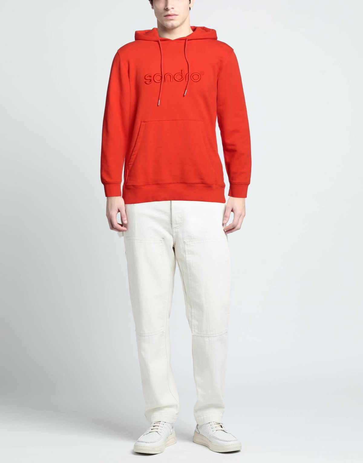 Sandro Mens Sweatshirt in Tomato red