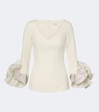 Safiyaa Sintien ruffled crêpe top