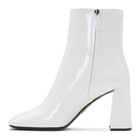 Prada White Patent Vernice Boots