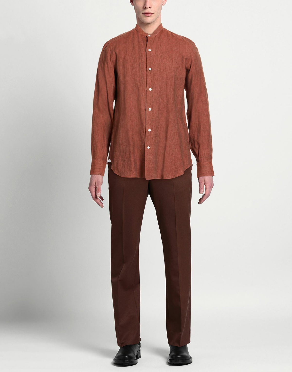 De Petrillo Mens Shirt Tan