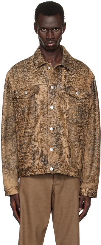 Photo: MISBHV Brown Safari Leather Jacket