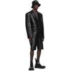 We11done Black Faux-Leather Jumpsuit