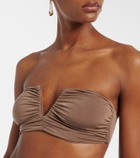 Jade Swim Clara ruched bandeau bikini top