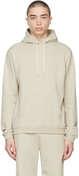 John Elliott Beige Cotton Beach Hoodie