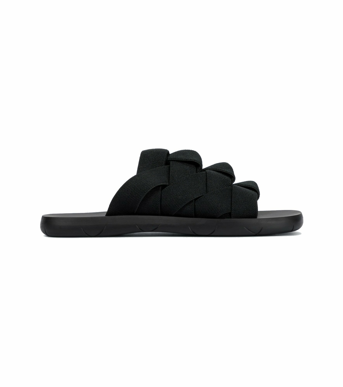 Bottega Veneta - Plat Mules Intreccio elastic slides Bottega