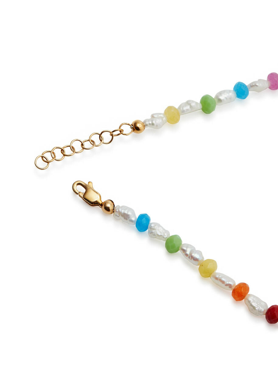 Roxanne First Disco Pearl and Beaded Necklace - Multicoloured 1 - One Size