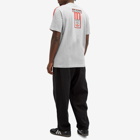 Adidas Men's Adibreak T-shirt in Medium Grey Heather/Better Scarlet