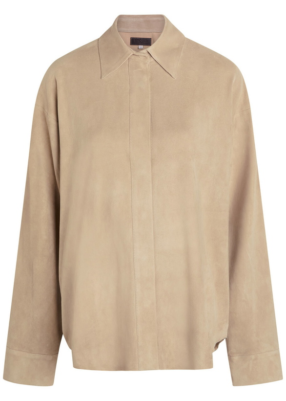 Photo: Stouls Simone Oversized Suede Shirt Beige