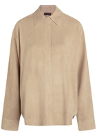 Stouls Simone Oversized Suede Shirt Beige