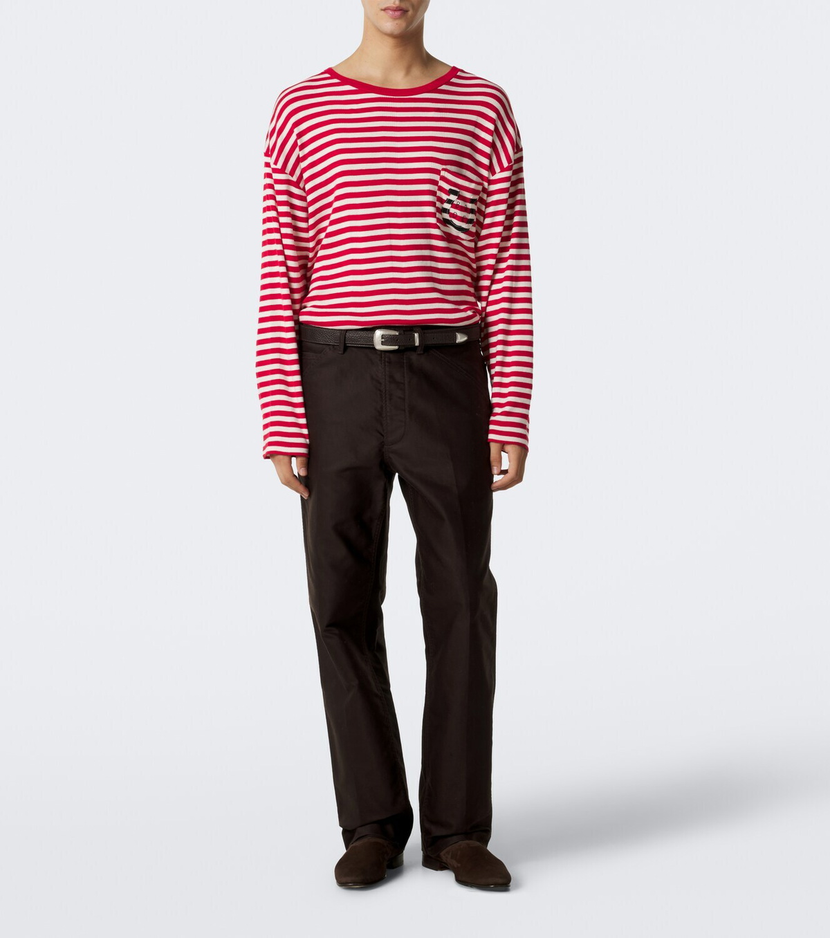 Bode Horseshoe striped cotton jersey T-shirt
