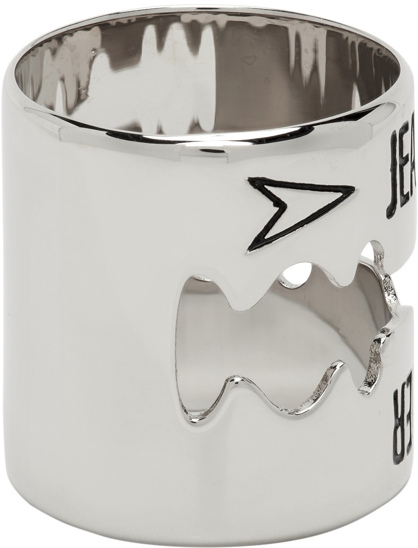 Jean Paul Gaultier Silver 'The Razor Blade' Ring Jean Paul Gaultier
