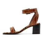 Givenchy Brown Croc Studded Elegant Sandals