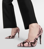 Gucci Python-effect leather pumps