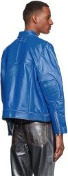 Eytys Blue Mason Leather Jacket