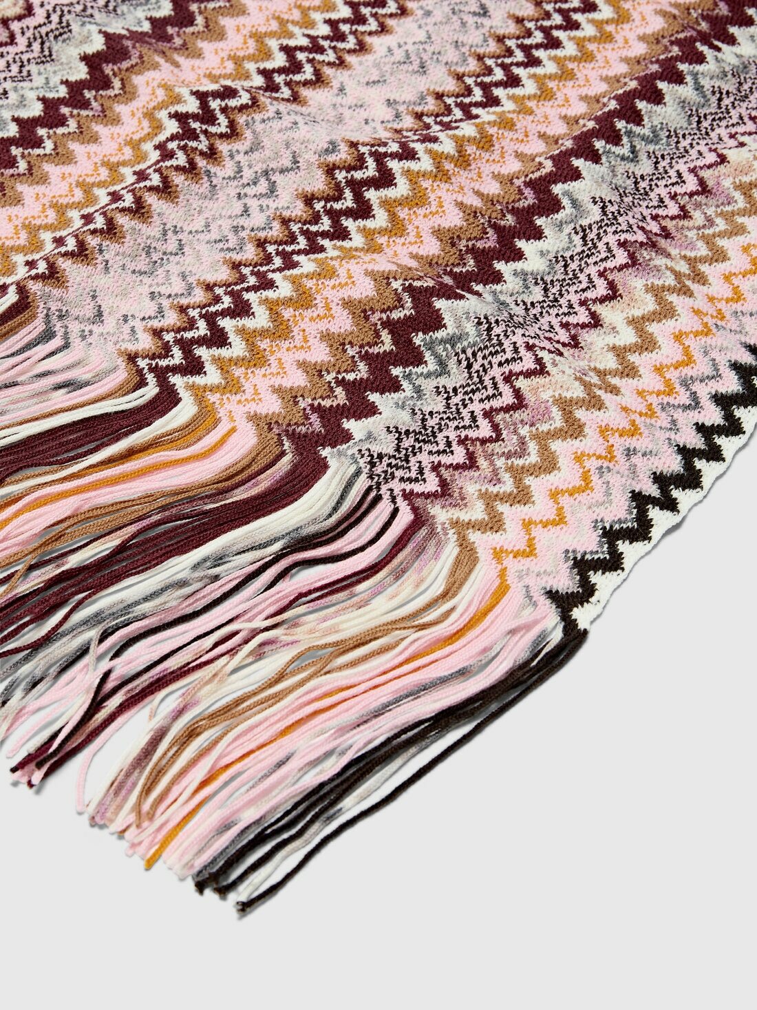 Missoni - Zig zag wool-blend scarf with fringes, Women, Multicoloured