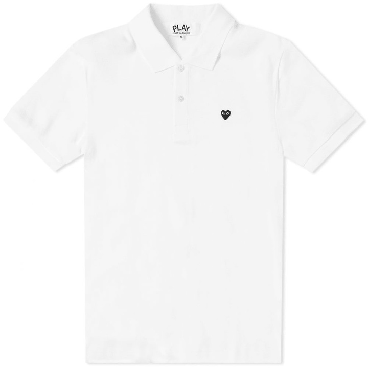 Photo: Comme des Garcons Play Little Black Heart Polo White