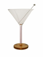 Sophie Lou Jacobsen Multicolour Glass And Stainless Steel Two Martini Glasses