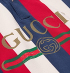 Gucci - Logo-Print Striped Cotton-Piqué Polo Shirt - Men - Multi