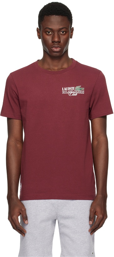 Photo: Lacoste Burgundy Roland Garros Edition T-Shirt