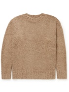 Deveaux - Carter Merino Wool-Blend Bouclé Sweater - Brown