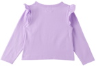 BAPE Baby Purple Baby Milo Heart Long Sleeve T-Shirt